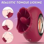 French kiss-Tongue Licking Rosevibrator Sextoy For Women